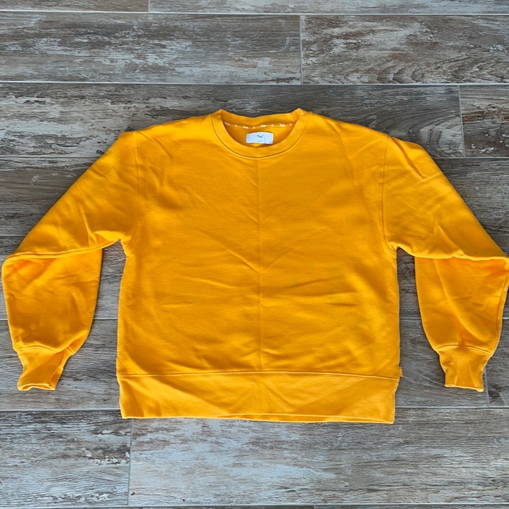 Aritzia TNA Boyfriend Crew Sweatshirt! Yellow